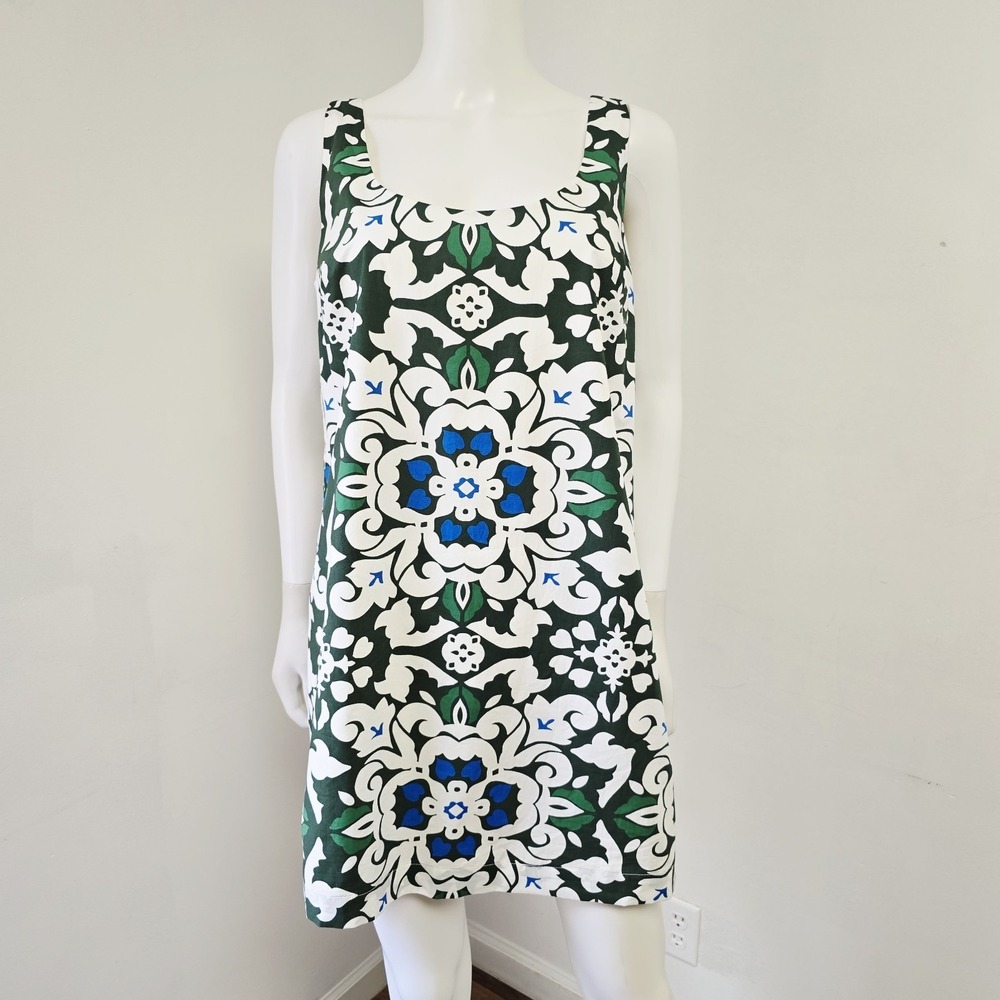 Boden Shift Dress Size 10R Womens Mini Preppy Floral Sleeveless Tankdress UK14R